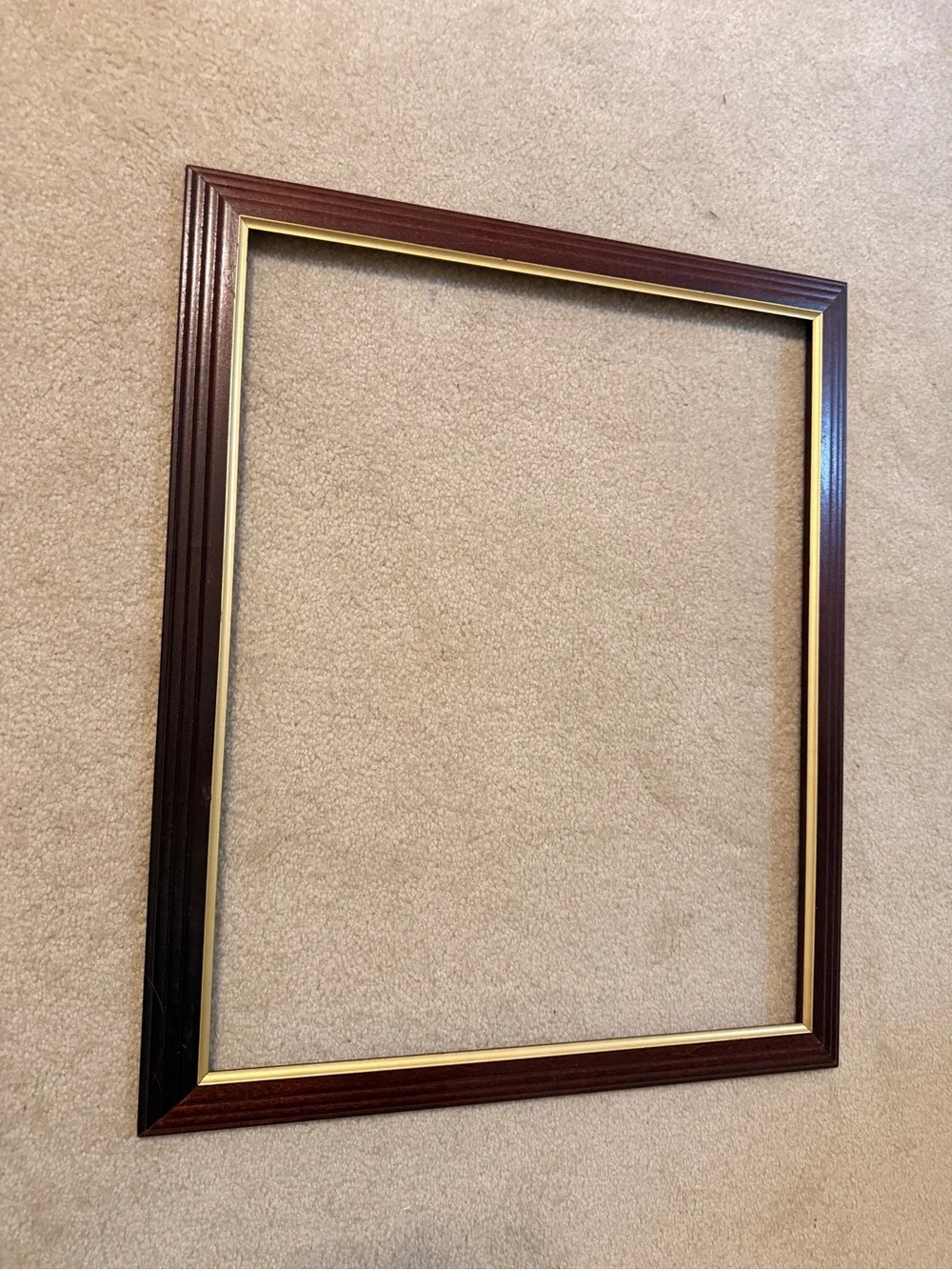 Brown Picture Frame with Gold Inner Trim - Home Accents
